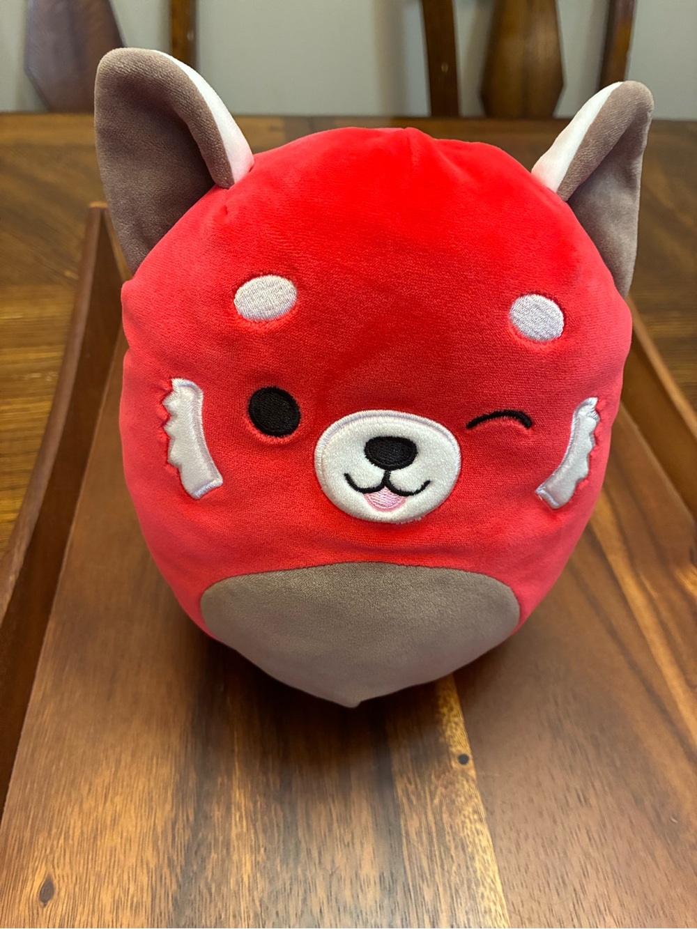 Squishmallows Red & Gray Winking Fox Plush